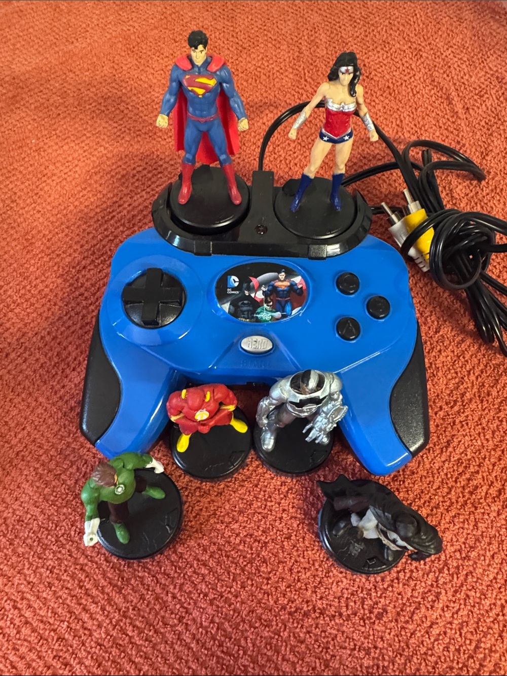 DC COMICS X Jakks Pacific Blue Wired Video Game Controller-TESTED IT WORKS